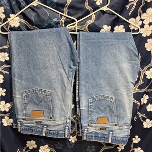 48x32 Wrangler Light Blue Bootcut Jeans used
